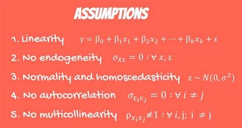 7 Classical Assumptions of Ordinary Least Squares (OLS) Linear.